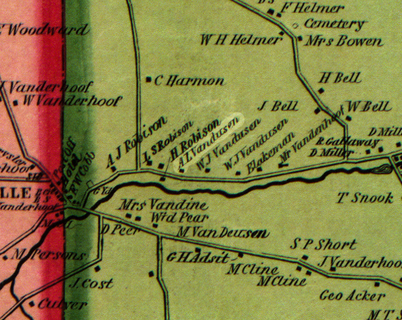 1852 Ontario County Map Phe-14 Excerpt